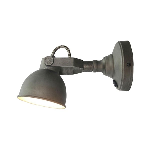 Siva zidna lampa LABEL51 Bow M
