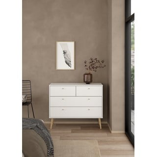 Bijela niska komoda 99x82 cm Bodo – Tvilum