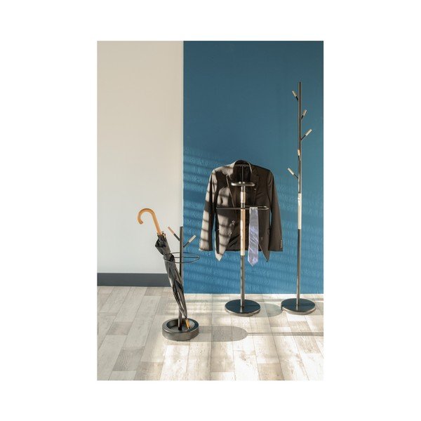 Crni stalak za odlaganje stvari s drvenim detaljima Leitmotiv Dress Boy-image-1