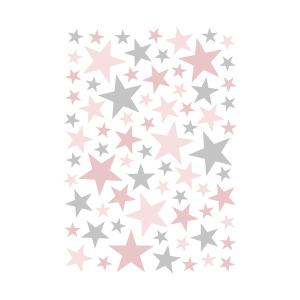 Dječje naljepnice u setu 74 kom 30x42 cm Stars – Lilipinso