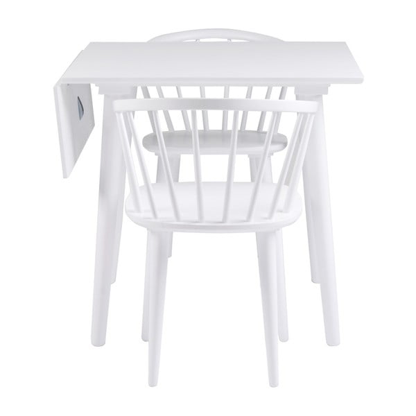 Bijela stolica za blagovaonicu od gumenog drveta Rowico Carmen-image-2