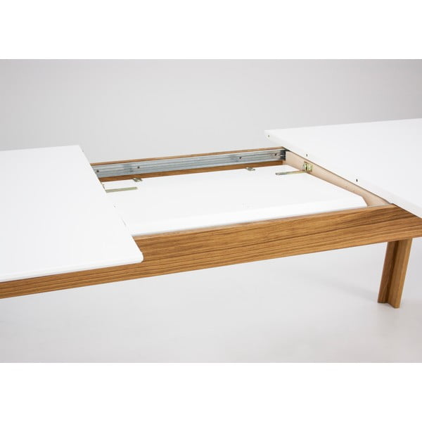 Bijeli blagovaonski stol s hrastovim nogama na razvlačenje Tenzo Profil-image-1