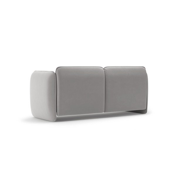 Svijetlo siva baršunasti sofa 168 cm Georgia – Micadoni -image-3