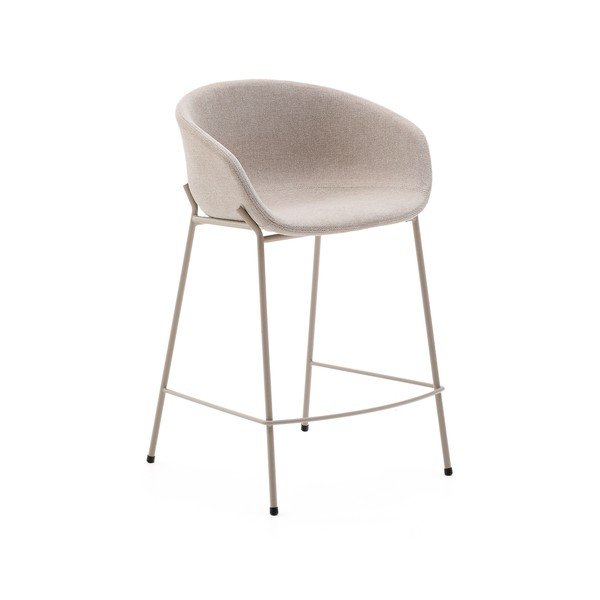 Bež barska stolica (visine sjedala 65 cm) Yvette – Kave Home