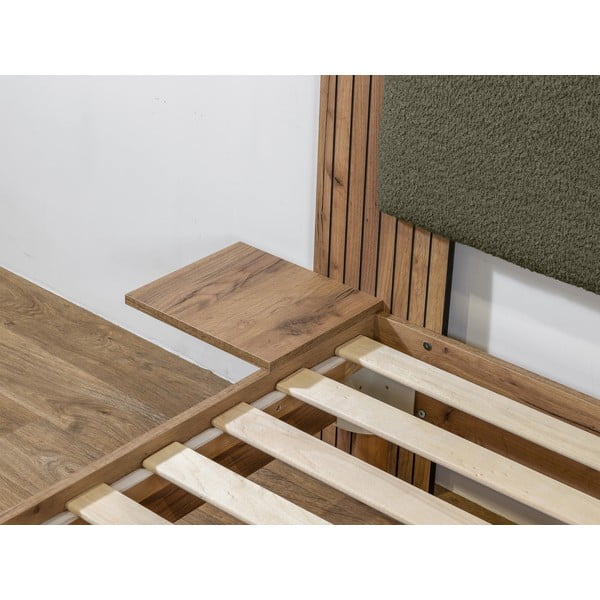 Zeleni bračni krevet s podnicom 140x190 cm Lior – Bobochic Paris-image-3