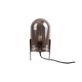 Siva staklena stolna lampa Leitmotiv stakleno zvono
