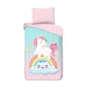 Ružičasta/tirkizna pamučna dječja posteljina za krevet za jednu osobu 140x200 cm Sweety – Good Morning