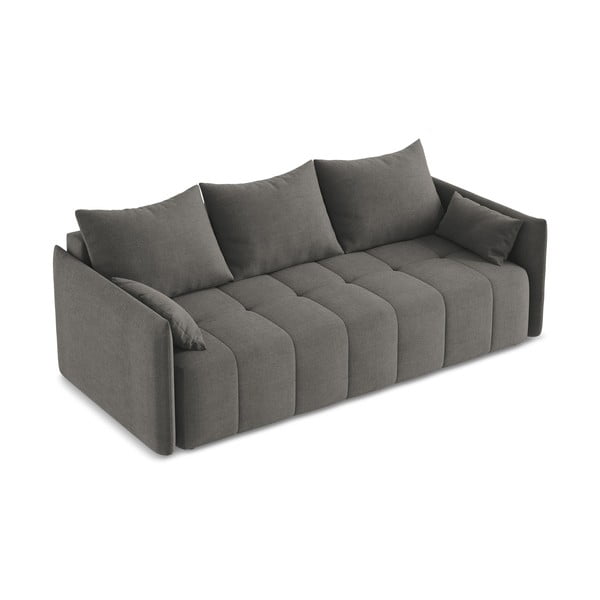 Tamno siva sklopiva/s prostorom za odlaganje sofa 225 cm Moku – Makamii-image-2
