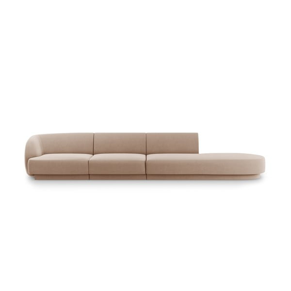 Bež baršunasta sofa 302 cm Miley – Micadoni Home