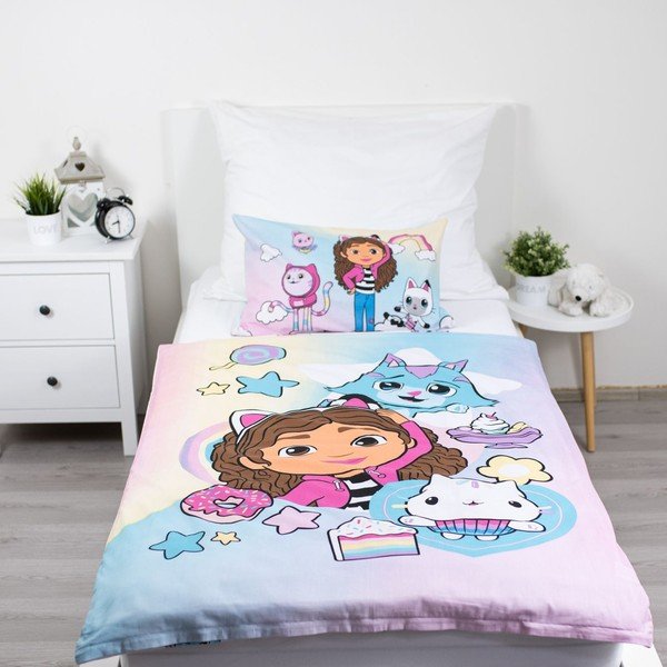 Pamučna dječja posteljina za dječji krevetić 100x135 cm Gabby's Dollhouse "Sugar Dream" – Jerry Fabrics-image-1