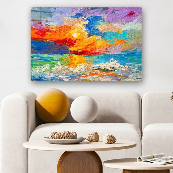 Staklena slika 100x70 cm Abstract Sunset - Wallity-image-1