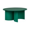 Zeleni okrugao stolić za kavu s pločom stola u dekoru jasena ø 95 cm Gavo – noo.ma