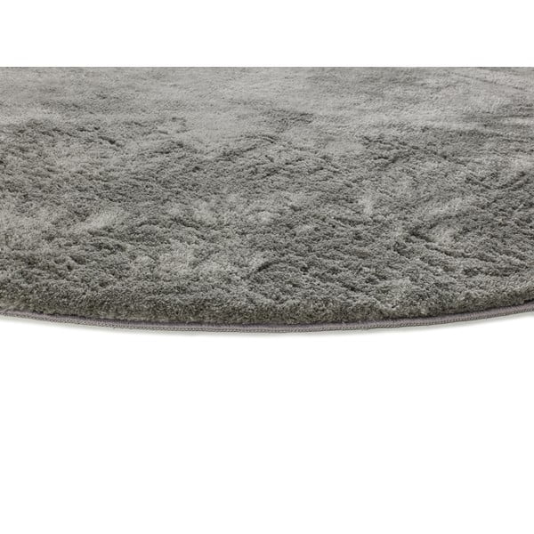 Antracitno sivi okrugli tepih ø 120 cm Roma Liso – Universal-image-2