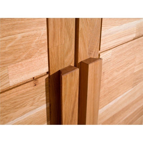Ormar od punog hrasta u prirodnoj boji 105x220 cm Timo – Olivia Living-image-3