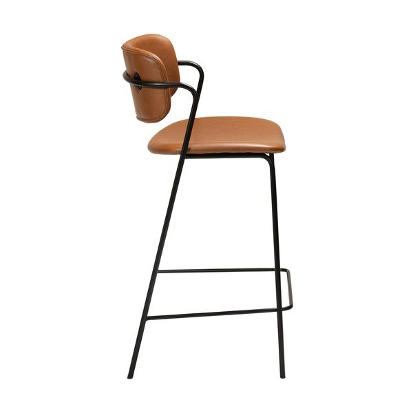 Smeđa barska stolica od imitacije kože DAN-FORM Denmark Zed, visina 95,5 cm-image-2