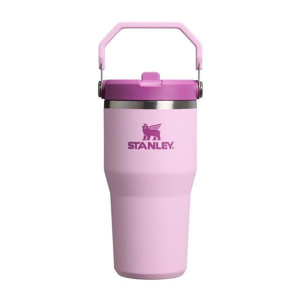 Ružičasta termosica od nehrđajućeg čelika 600 ml IceFlow™ Flip Straw 2.0 Cherry Blossom – Stanley