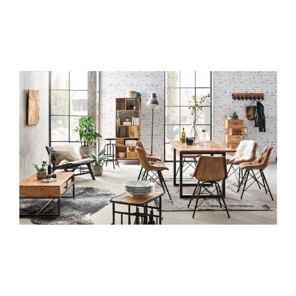 Komoda s 5 ladica od bagremovog drveta WOOX LIVING-image-3