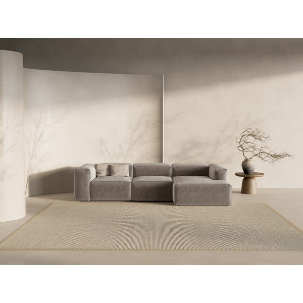 Smeđa kutna garnitura (s desnim kutom/s ležaljkom) Bergamo – Cosmopolitan Design-image-1