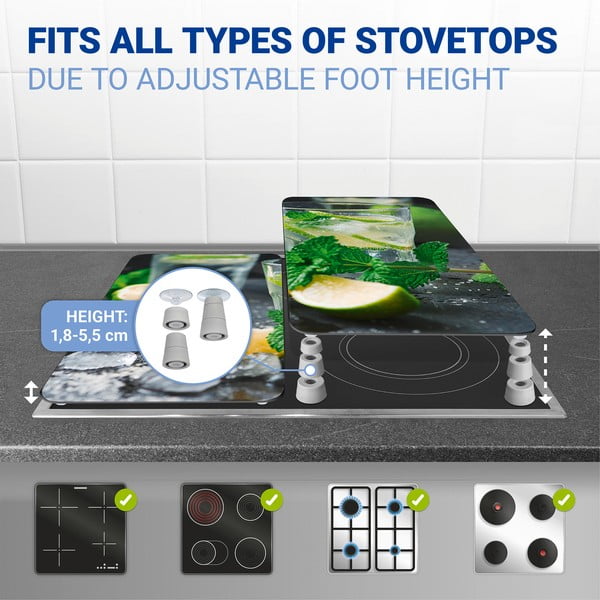 Set od 2 staklena poklopca za štednjak Wenkoo Mojitos, 52 x 30 cm-image-4