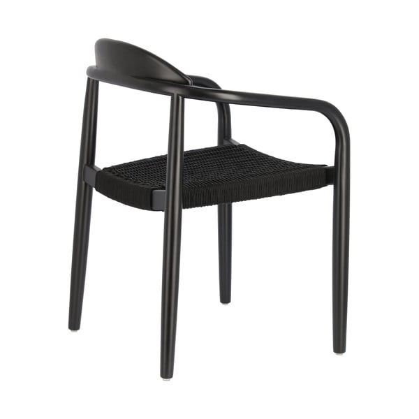 Crna vrtna stolica od drveta eukaliptusa Kave Home Glynis-image-2