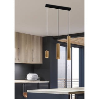 Visilica s metalnim sjenilom u crno-zlatnoj boji 6x46 cm Tubo - Candellux Lighting