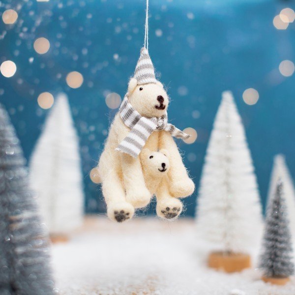 Božićna figurica Polar Bear – Sass & Belle-image-1