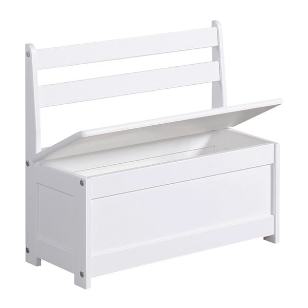 Bijela dječja klupa od masivne borovine Pinio Baby-image-1