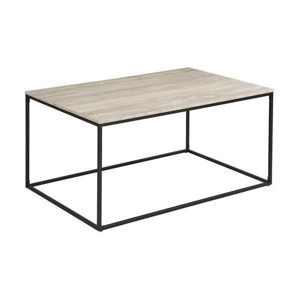 Crni/bež stolić za kavu u kamenom dekoru 60x90 cm Vita – House Nordic