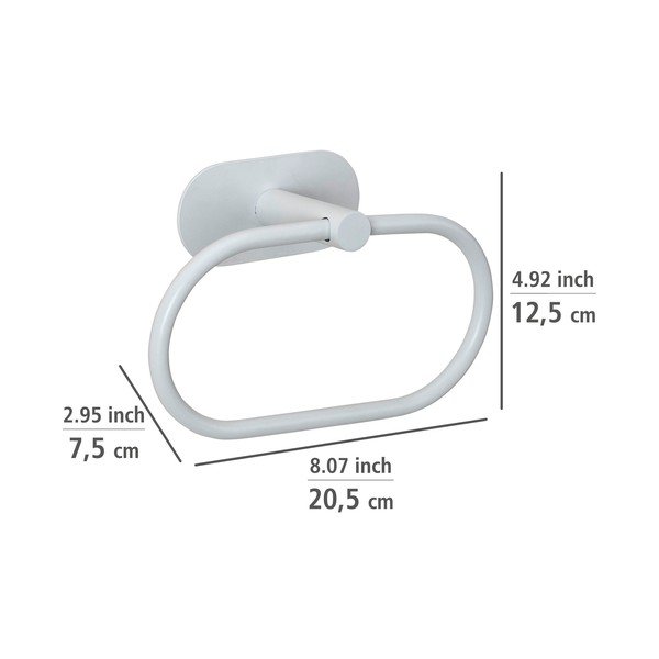 Bijeli samoljepljiv držač za ručnike od nehrđajućeg čelika Orea – Wenko-image-3