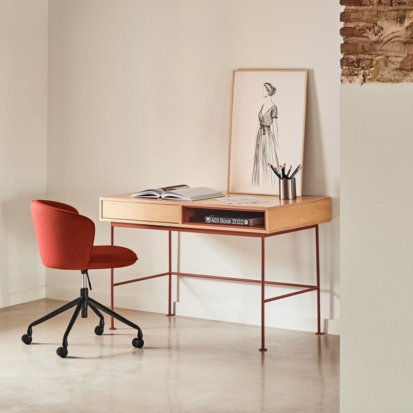 Radni stol s pločom stola u dekoru hrasta 60x120 cm Yoko – Teulat-image-1