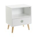 Bijeli dječji noćni ormarić s policama – Casa Selección