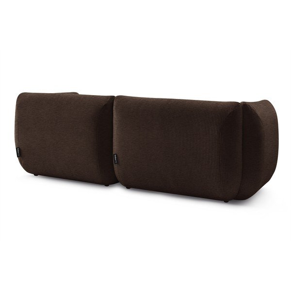 Tamno smeđi kauč od samta 260 cm Lecomte - Bobochic Paris-image-4