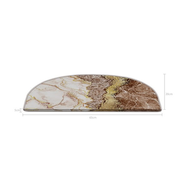 Krem/svjetlo smeđi set tepiha za stepenice 16 kom 20x65 cm Golden Marble – Vitaus-image-4