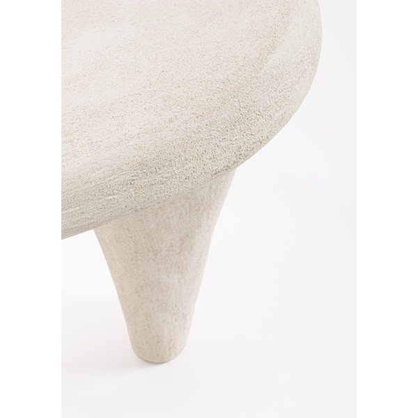 Krem okrugao stolić za kavu od polyresina 60x66 cm Albin – Bizzotto-image-1