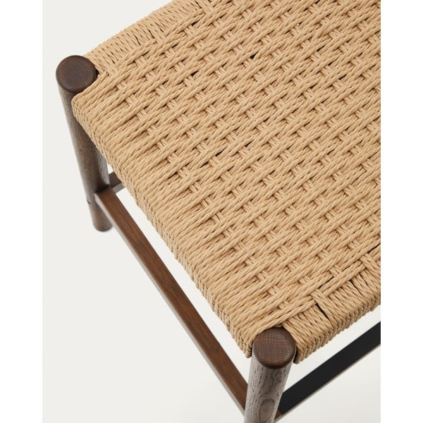 Smeđe/u prirodnoj boji barske stolice u setu 2 kom od punog hrasta (visine sjedala 66 cm) Yalia – Kave Home-image-4