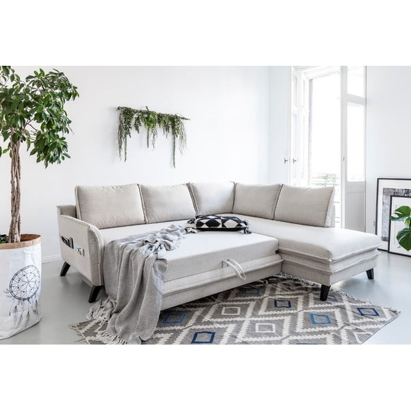 Svijetlobež kutna garnitura na razvlačenje, desni kut, Miuform Charming Charlie L-image-4