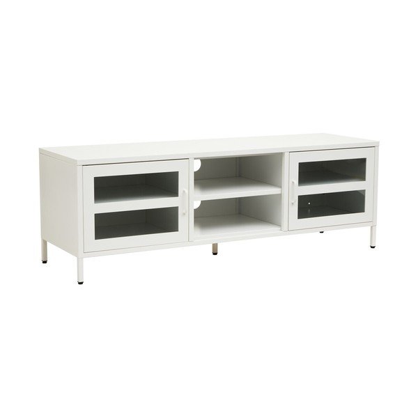 Bijela željezna TV komoda 150x50x45 cm Acier – Premier Housewares