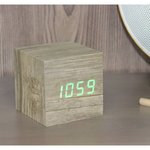 Digitalna budilica Wooden Cube Click – Gingko-image-1
