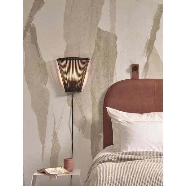 Crna zidna lampa Merapi – Good&Mojo-image-1