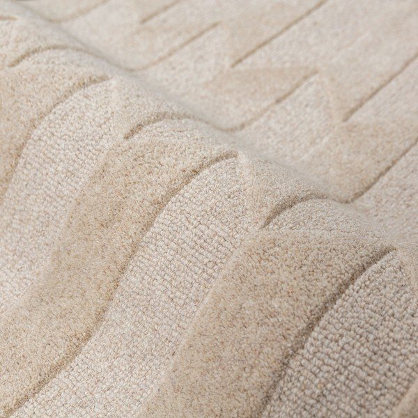 Zelena/u prirodnoj boji ručno rađena vunena staza 60x230 cm Apex Border Wool – Flair Rugs-image-4