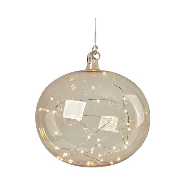 Narančasti viseći božićni svjetlosni ukras ø 18 cm Lina – Markslöjd