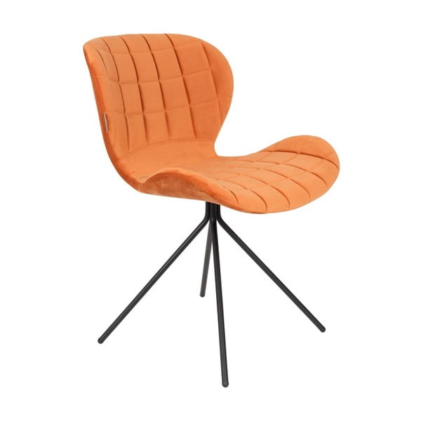 Set od 2 narančaste Zuiver OMG Velvet stolice