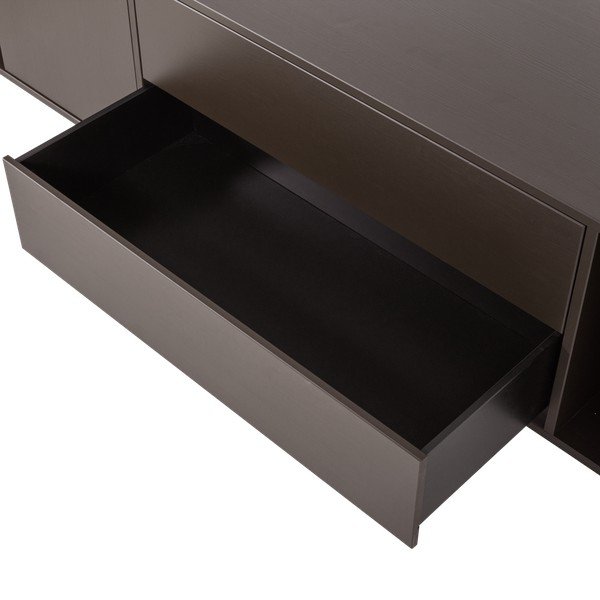 Tamno smeđa TV komoda od masivnog bora 200x45x44 cm Settle Down – vtwonen-image-4