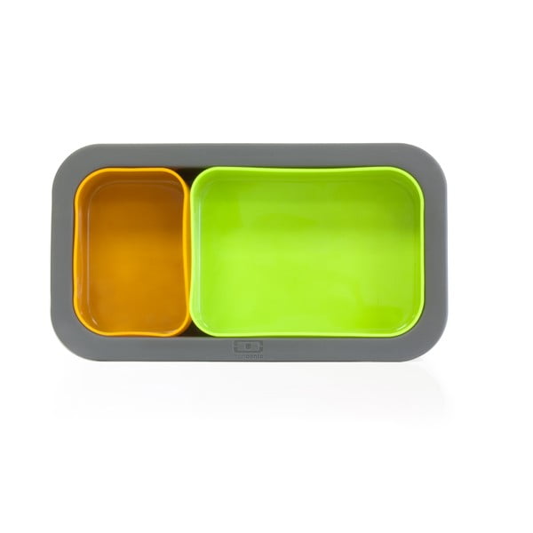 Silikonska kutija za grickalice Monbento Green / Orange