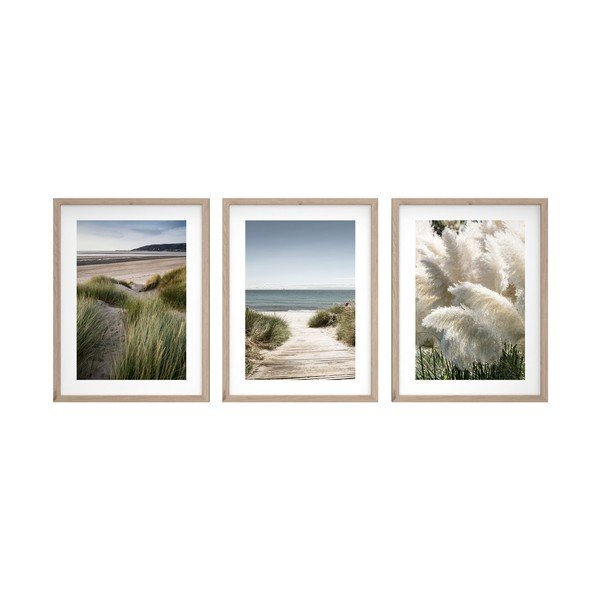 Tiskane slike u setu 3 kom s okvirom 30x40 cm Tranquil – Styler