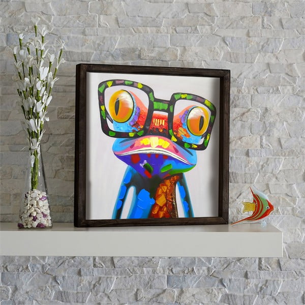 Dekorativna uokvirena slika Frog, 34 x 34 cm-image-1