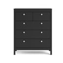 Crna visoka komoda 82x99 cm Madrid – Tvilum