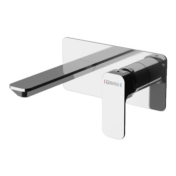 Ugrađena slavina za umivaonik u sjajno srebrnoj boji (s 1 izlazom) Spy – Sapho