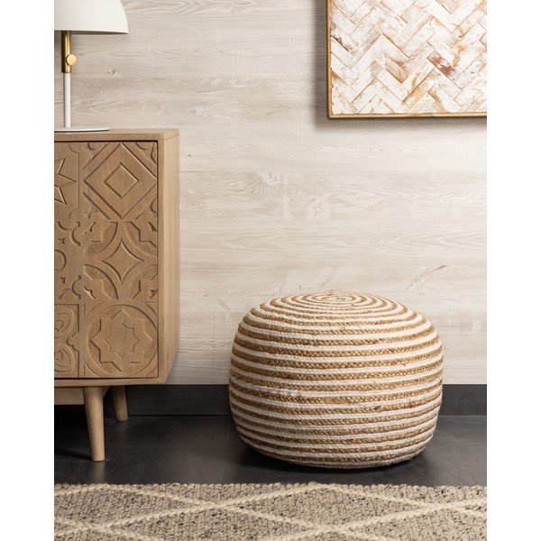 Bež-bijeli puf Kave Home Samy-image-2