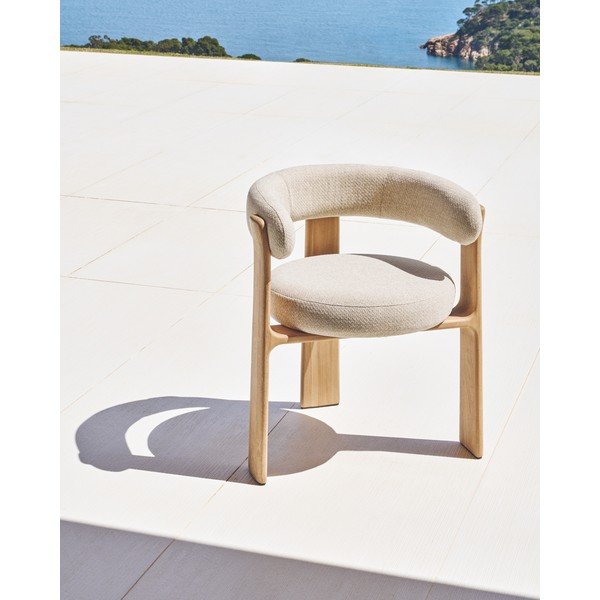 Bež podstavljena vrtna stolica Granite – Kave Home-image-2